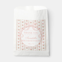 Bolsa De Papel Postre de fiesta de cumpleaños floral elegante de 