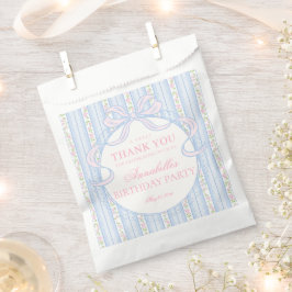 Bolsa De Papel Postre de Fiesta de Cumpleaños Floral Elegante Vin