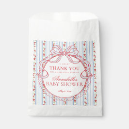 Bolsa De Papel Postre Vintage Floral Elegante Rojo Azul para Baby