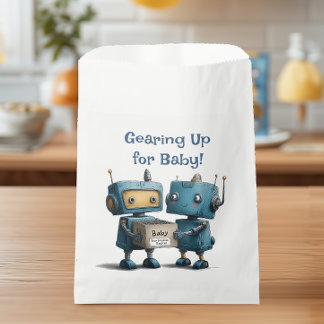 Bolsa De Papel Preparándose para la fiesta de Baby Robot