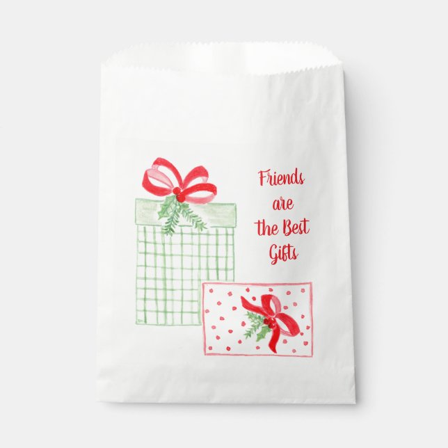 Bolsa De Papel Presentaciones de vacaciones acuarelas con amigos  (Anverso)