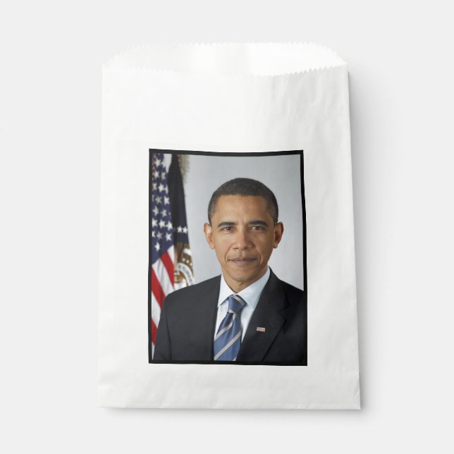 Bolsa De Papel Presidente estadounidense Barack Obama en la Casa  (Anverso)