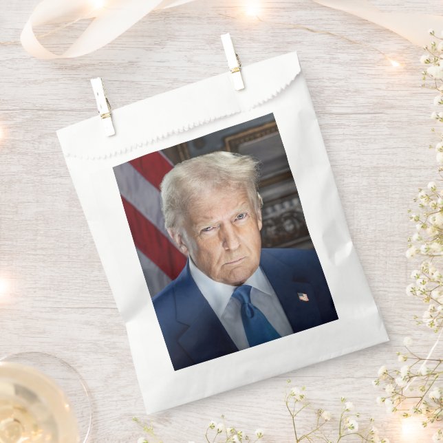 Bolsa De Papel Presidente estadounidense Donald Trump Foto 2025 (Cortado)