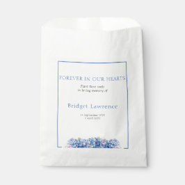 Bolsa De Papel Pretty Blue Hydrangea Funeral Seed Packet