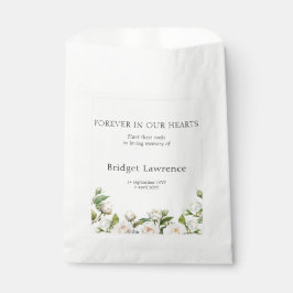 Bolsa De Papel Pretty Classic White Roses Funeral Seed Packet