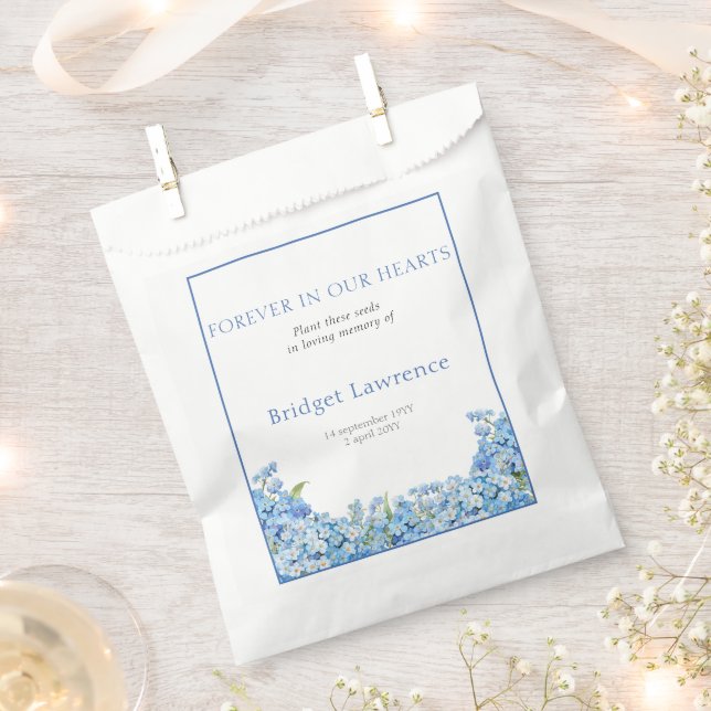 Bolsa De Papel Pretty Forget-me-nots Funeral Seed Packet (Cortado)