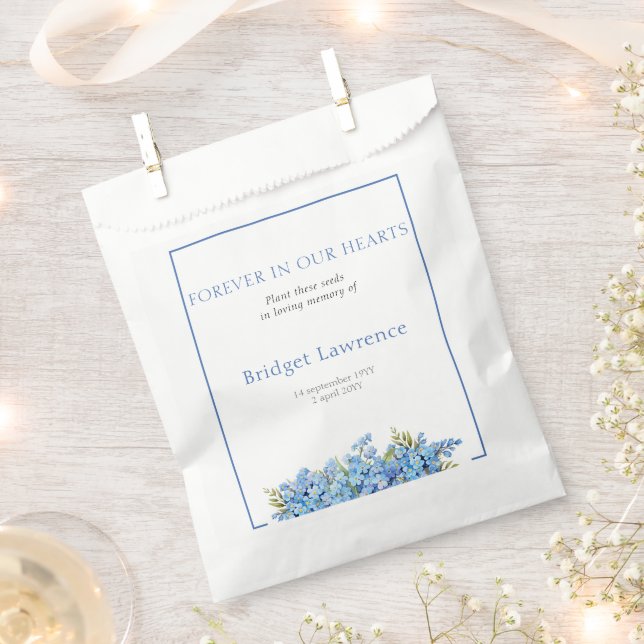 Bolsa De Papel Pretty Forget-me-nots Funeral Seed Packet (Cortado)