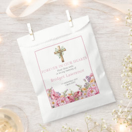 Bolsa De Papel Pretty Pink Peonies Funeral Seed Packet