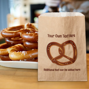 Bolsa De Papel Pretzel - Kit de pan suave - texto personalizado d