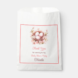 Bolsa De Papel Primavera Aves Nest Baby Shower