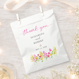 Bolsa De Papel Primavera elegante de escritura floral Boda de flo