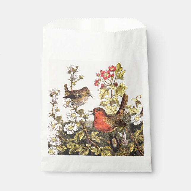Bolsa De Papel Primavera Robin Birds Red Birds (Anverso)