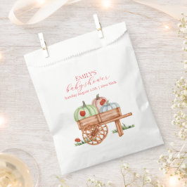 Bolsa De Papel Primavera Rustic Modern Pumpkin Labybug Baby Showe