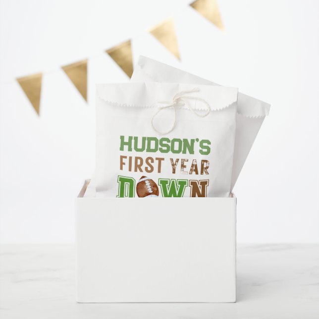 Bolsa De Papel Primer año del primer cumpleaños del fútbol (Fiesta)