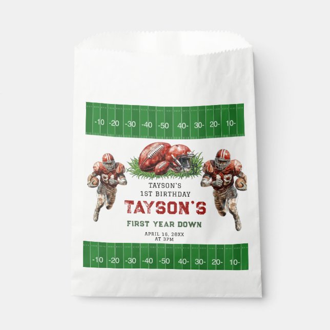 Bolsa De Papel Primer año después del Fiesta de cumpleaños (Anverso)