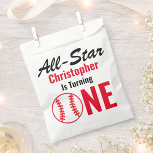 Bolsa De Papel Primer cumpleaños de All Star Baseball