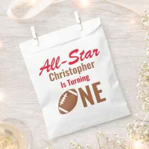 Bolsa De Papel Primer cumpleaños de All Star Football
