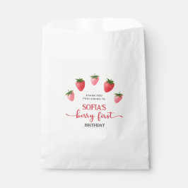 Bolsa De Papel Primer cumpleaños de fresa Berry