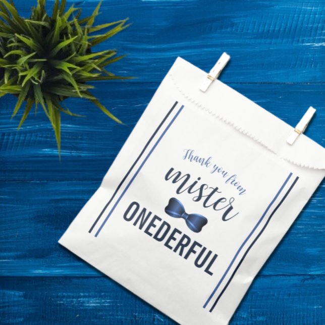 Bolsa De Papel Primer cumpleaños de Mister OneMaravilloso Bow Tie (Subido por el creador)