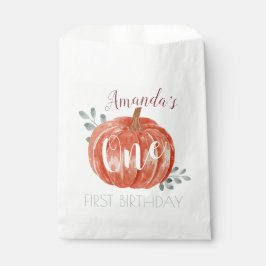 Bolsa De Papel Primer cumpleaños de una calabaza pequeña