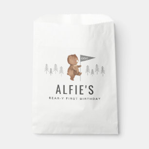 Bolsa De Papel Primer cumpleaños del bosque de osos