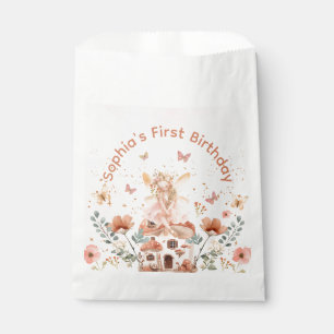 Bolsa De Papel Primer cumpleaños del Chica de hongos forestales e
