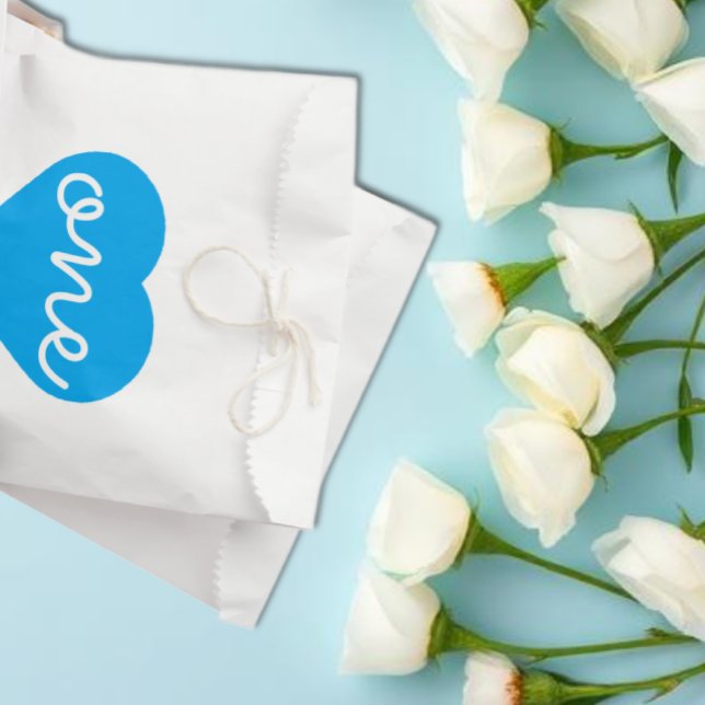 Bolsa De Papel Primer cumpleaños del corazón (Subido por el creador)