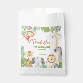 Bolsa De Papel Primer cumpleaños Favor Bags con animales lindos.