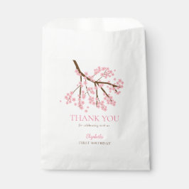 Bolsa De Papel Primer cumpleaños primavera cerezo florecimiento f