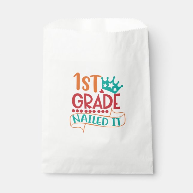 Bolsa De Papel Primer grado lo clavó, 1er grado terminado  (Anverso)