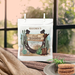 Bolsa De Papel Primer Rodeo Cowboy Fiesta Occidental Primer Cumpl