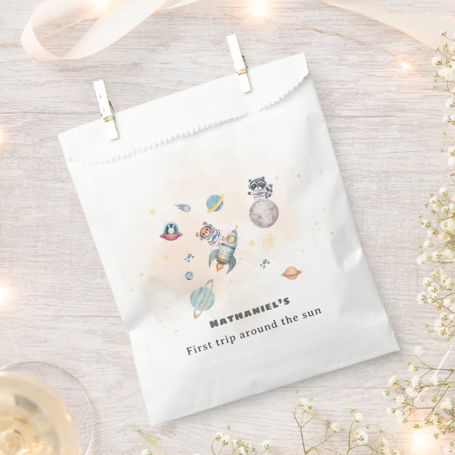 Bolsa De Papel Primer viaje alrededor del Sol Cumpleaños de anima (Cortado)