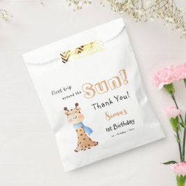 Bolsa De Papel Primer Viaje Alrededor Del Sol Giraffe Primer Cump