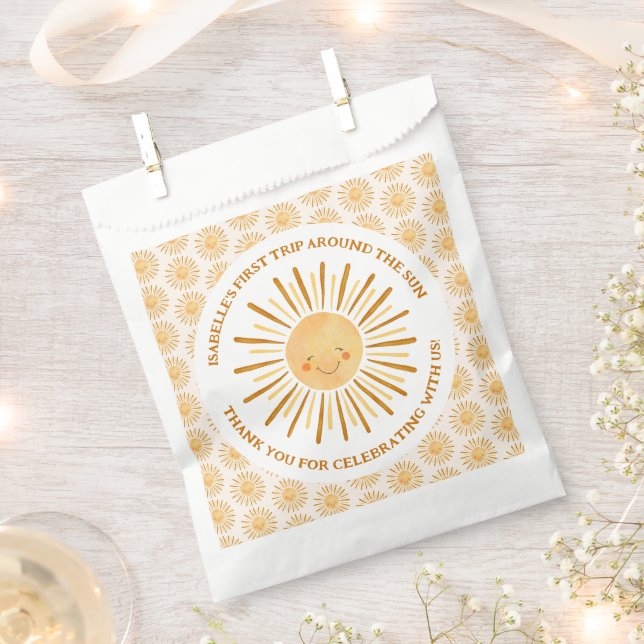 Bolsa De Papel Primer Viaje De Boho Alrededor Del Fiesta Del Prim (Cortado)