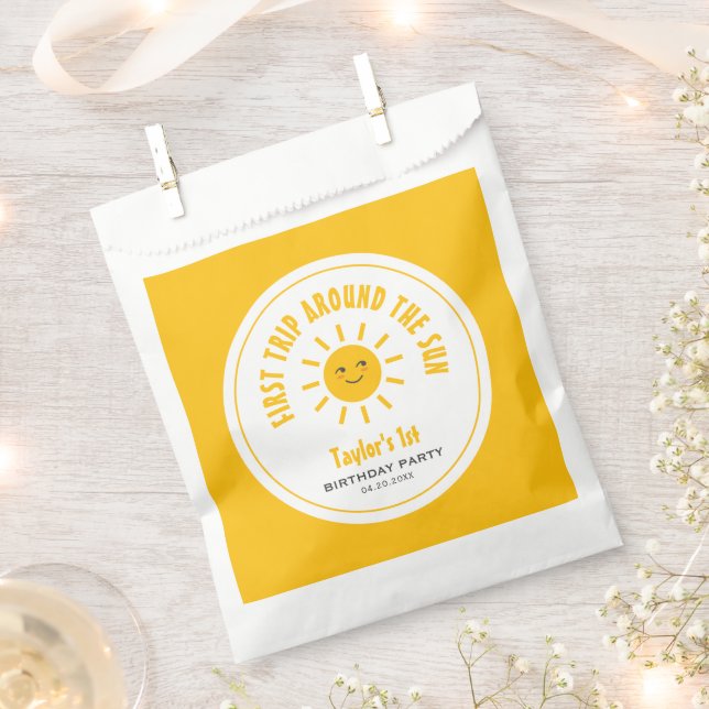 Bolsa De Papel Primer Viaje Sunshine alrededor del Sol Primer Cum (Cortado)