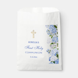 Bolsa De Papel Primera Comunión Hortensia Azul