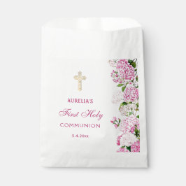 Bolsa De Papel Primera Comunión Hortensia Rosa