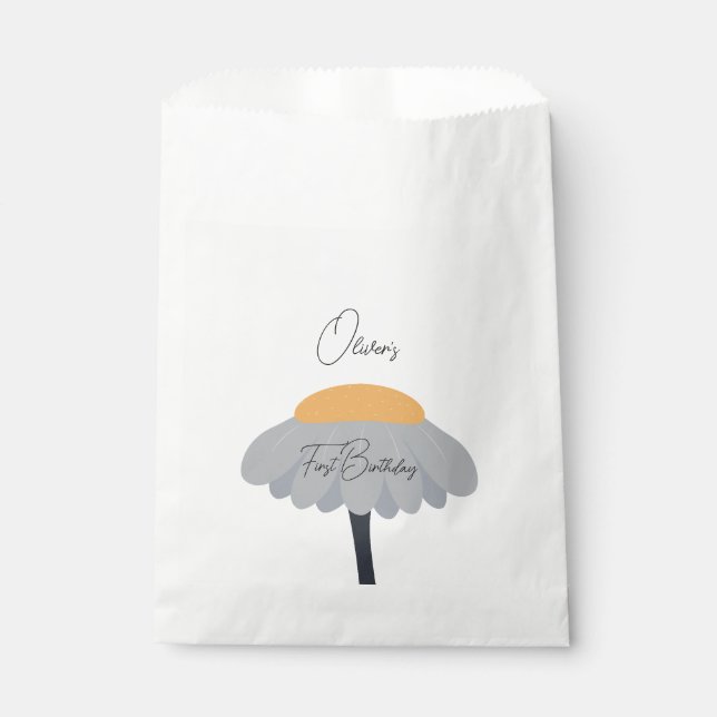 Bolsa De Papel Primera fiesta de cumpleaños Chamomile Flower Cute (Anverso)