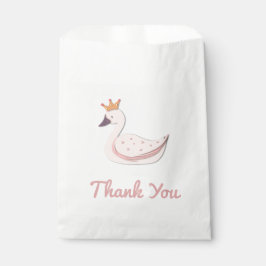 Bolsa De Papel Princesa de cisne rosa simple gracias