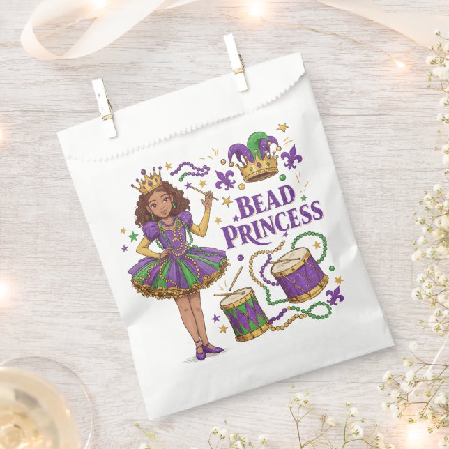 Bolsa De Papel Princesa de las cuentas - Mardi Gras (Cortado)