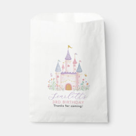 Bolsa De Papel Princess party favors Girls Birthday Pastel Castle