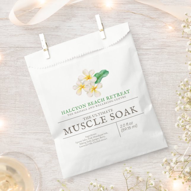 Bolsa De Papel Producto de belleza plumeria frangipani (Cortado)