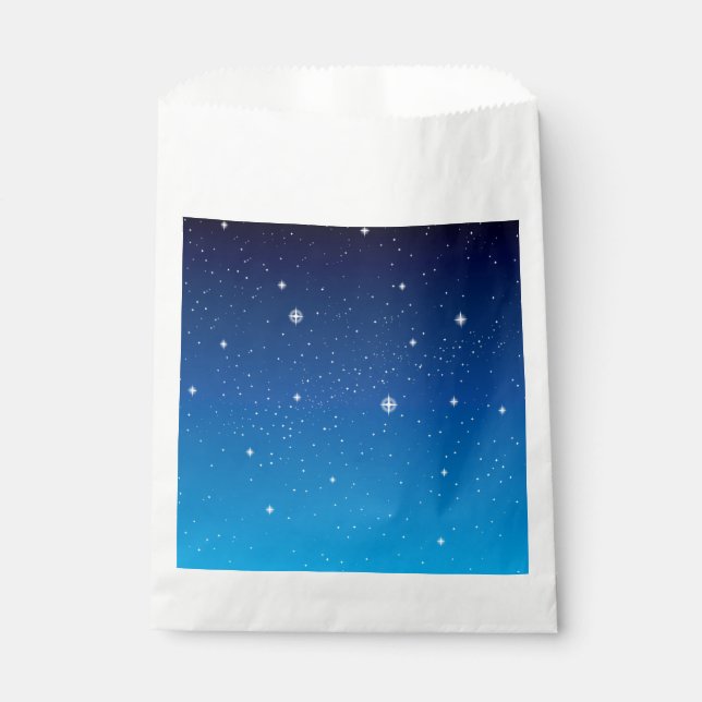 Bolsa De Papel Profundo cielo nocturno estrellado azul (Anverso)