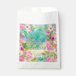 Bolsa De Papel Profusión floral brillante ducha de novia