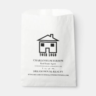 Bolsa De Papel Promocional Publicitario de Agente Inmobiliario 