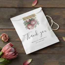 Bolsa De Papel Protea nativa acuarela Floral Boho Botánico