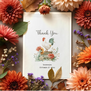 Bolsa De Papel Proud Rooster Flowers Farm Generic
