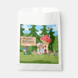 Bolsa De Papel Pueblo de picnic de osito de peluche personalizado