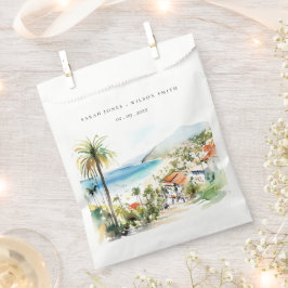 Bolsa De Papel Puerto Vallarta Mexico Watercolor scape Wedding