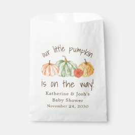 Bolsa De Papel Pumpkin Gourd Autumn Baby Shower